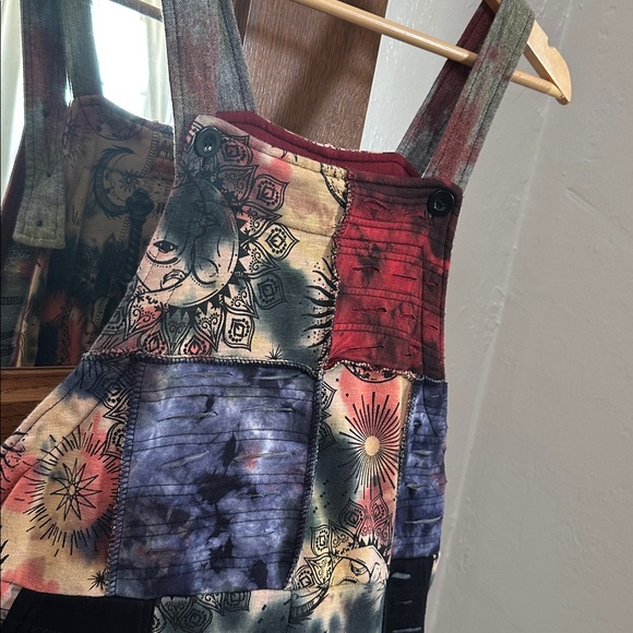 Yak & Yeti Colorful Patchwork Jumpsuit / Overalls - Picture 3 of 13
